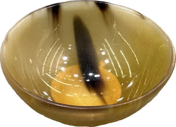 Amber horn bowl